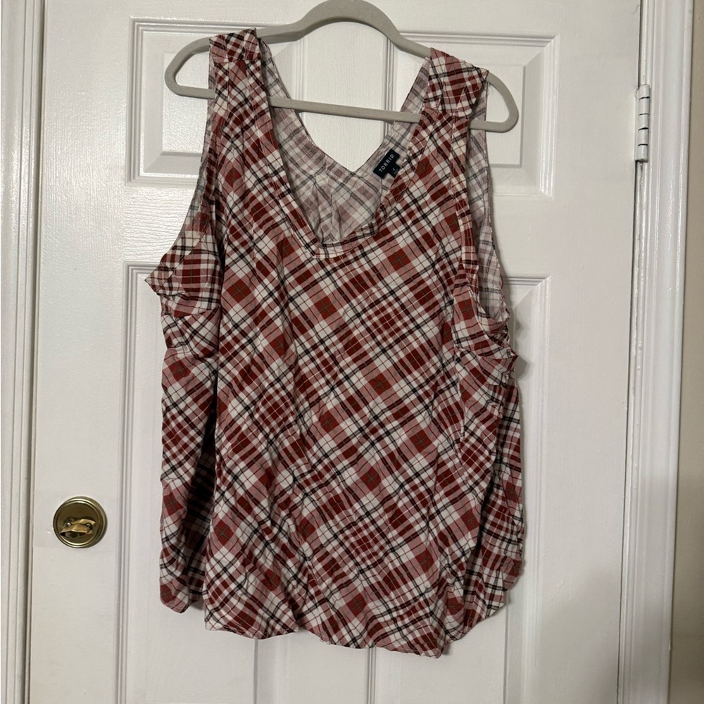 Torrid Red Plaid Tank Top